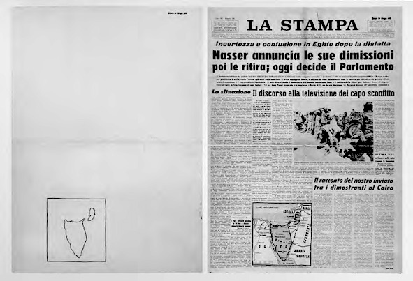Alighiero Boetti, Formazione di forme (territori occupati da Israele), 1967