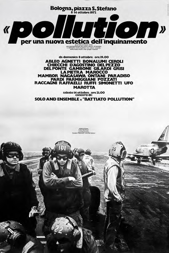 Manifesto per la mostra Pollution. Per una nuova estetica dell’inquinamento, 1972