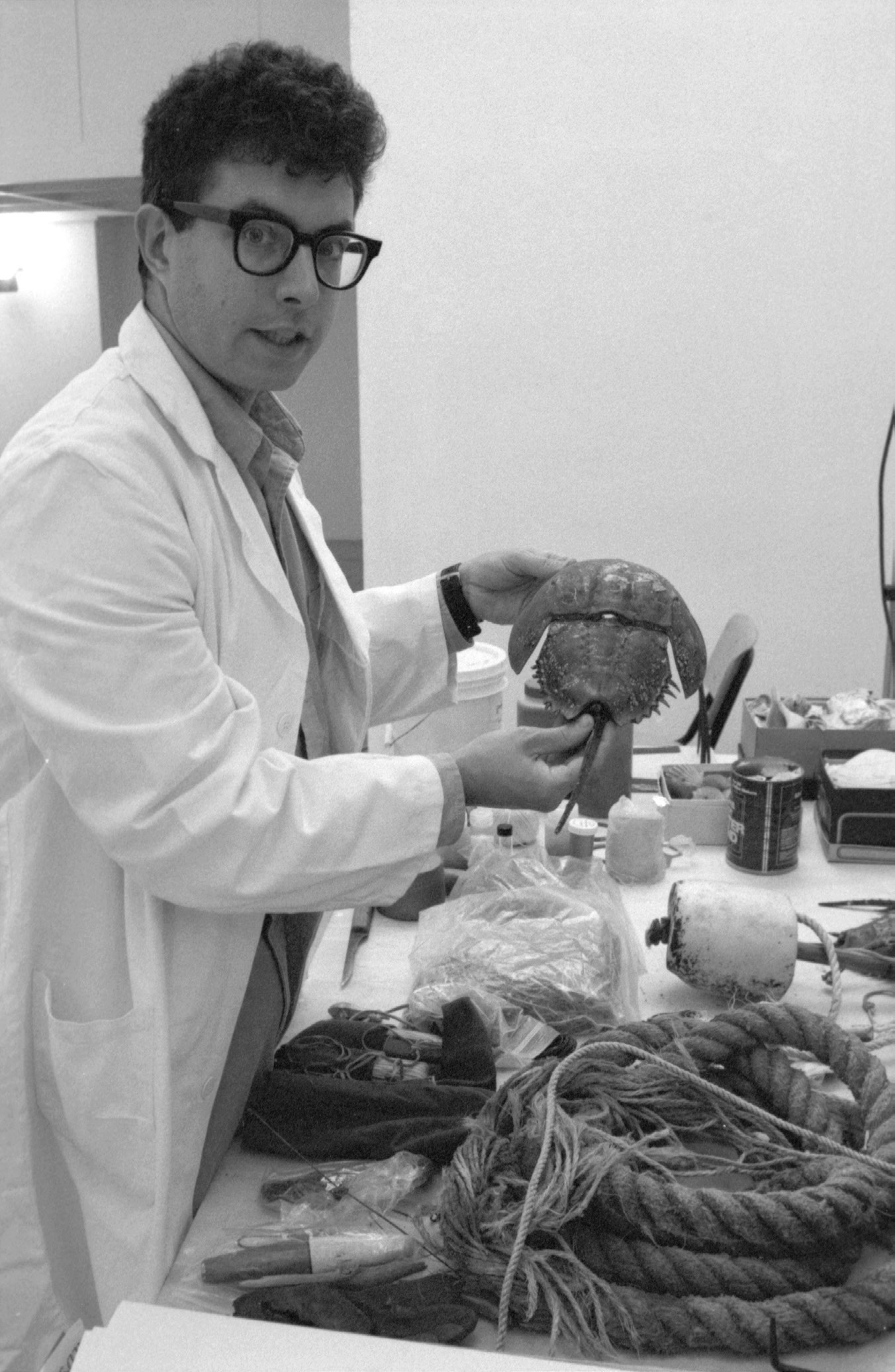 M11ark Dion durante la mostra Angelica Point, 1994. Courtesy Mario Gorni e Careof