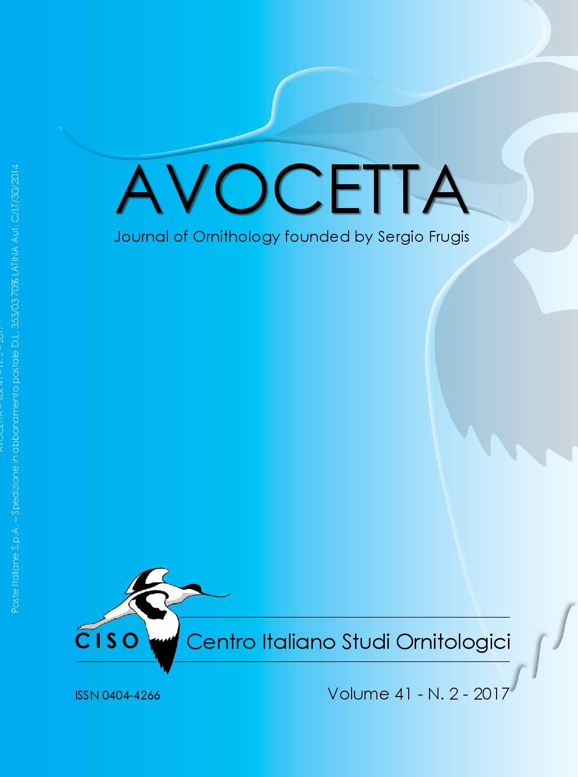 cover of avocetta volume 41 number 2