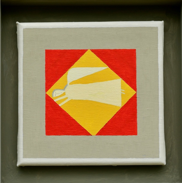 Cover Image of 'Interfaces,' Issue #10: Robert Hardy, 'Engel,' oil on canvas, 20 x 20 cm – https://roberthardyartist.com